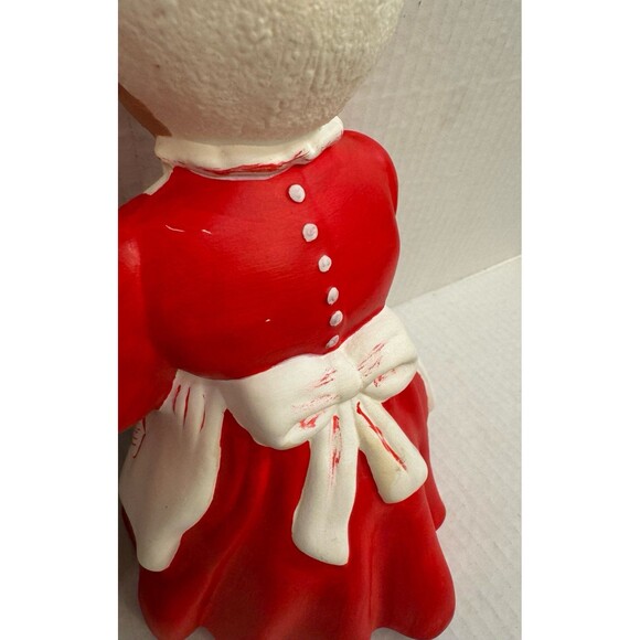 Mr and Mrs Santa Claus 1970's Ceramic Mold Figures 10” Handmade Vintage - Picture 9 of 11